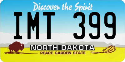 ND license plate IMT399
