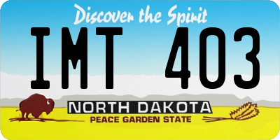 ND license plate IMT403