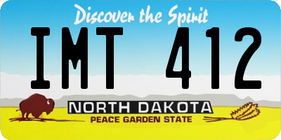 ND license plate IMT412