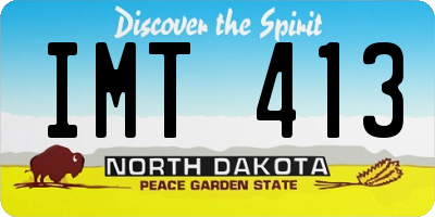 ND license plate IMT413