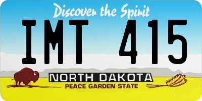 ND license plate IMT415