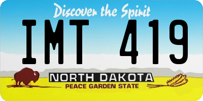 ND license plate IMT419