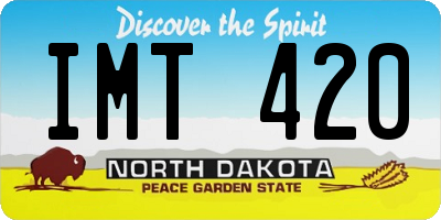 ND license plate IMT420