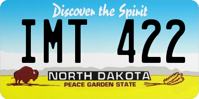 ND license plate IMT422