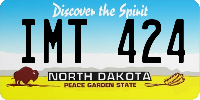 ND license plate IMT424