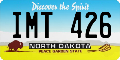ND license plate IMT426