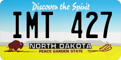 ND license plate IMT427