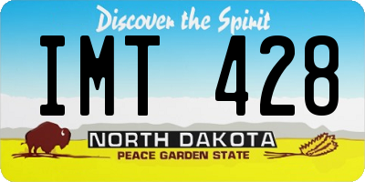 ND license plate IMT428