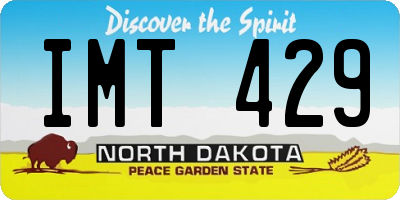 ND license plate IMT429