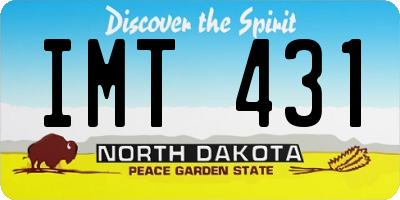 ND license plate IMT431