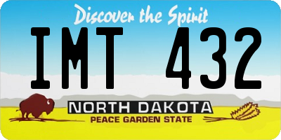 ND license plate IMT432