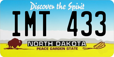 ND license plate IMT433