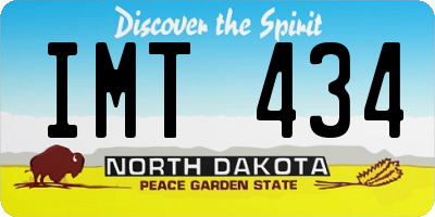 ND license plate IMT434