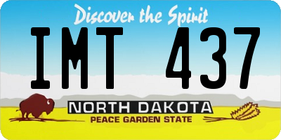 ND license plate IMT437