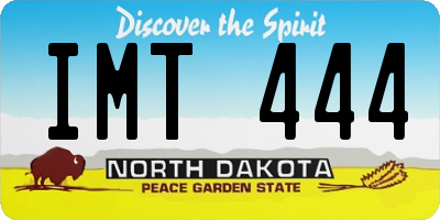 ND license plate IMT444