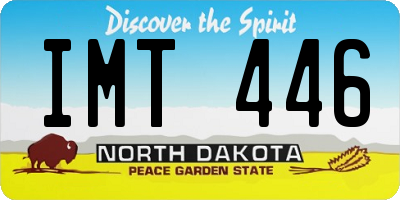 ND license plate IMT446