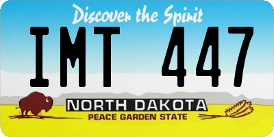ND license plate IMT447