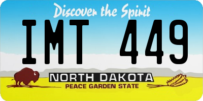 ND license plate IMT449