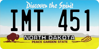 ND license plate IMT451