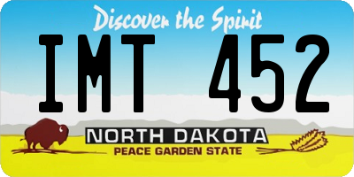ND license plate IMT452