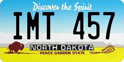 ND license plate IMT457