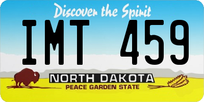 ND license plate IMT459