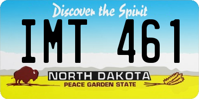 ND license plate IMT461