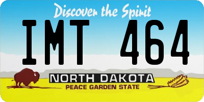 ND license plate IMT464
