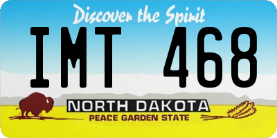 ND license plate IMT468