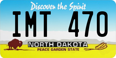 ND license plate IMT470