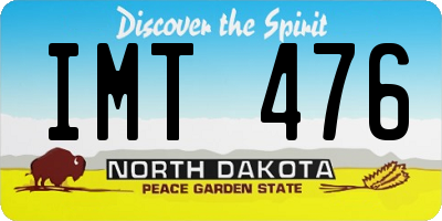 ND license plate IMT476