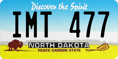 ND license plate IMT477