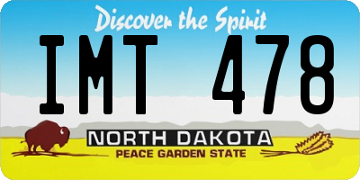 ND license plate IMT478