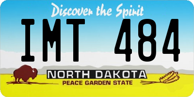 ND license plate IMT484