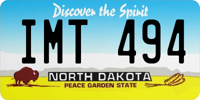 ND license plate IMT494