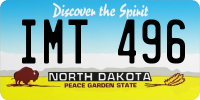 ND license plate IMT496