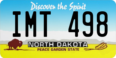 ND license plate IMT498