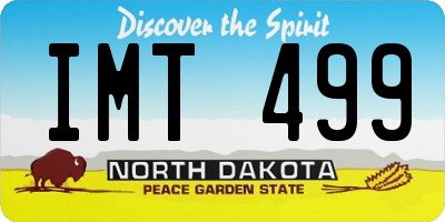ND license plate IMT499