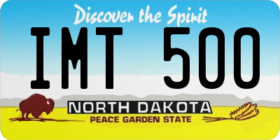 ND license plate IMT500