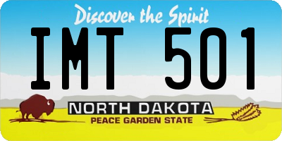 ND license plate IMT501