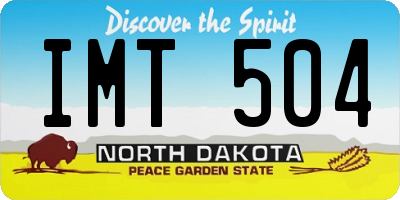 ND license plate IMT504