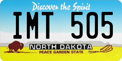 ND license plate IMT505