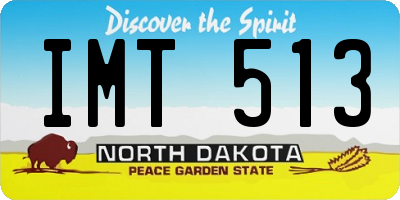 ND license plate IMT513