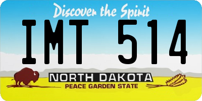 ND license plate IMT514