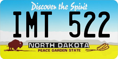 ND license plate IMT522