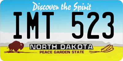 ND license plate IMT523
