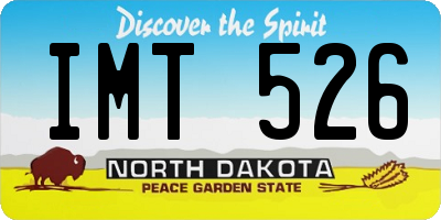 ND license plate IMT526