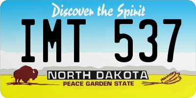 ND license plate IMT537