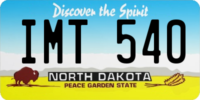 ND license plate IMT540