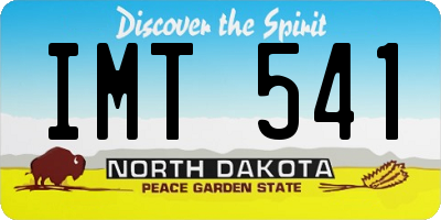 ND license plate IMT541